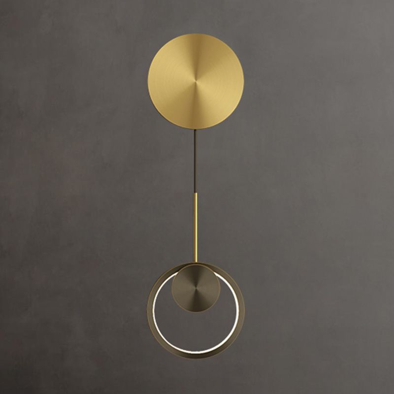 Círculo contemporáneo Luces de columna vertebral de metal múltiples luces de montaje de pared lámpara de montaje