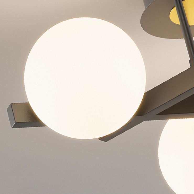 Lampada semifulò a piombo a filo a filo rotondo lampadario semifulò bianco per camera da letto