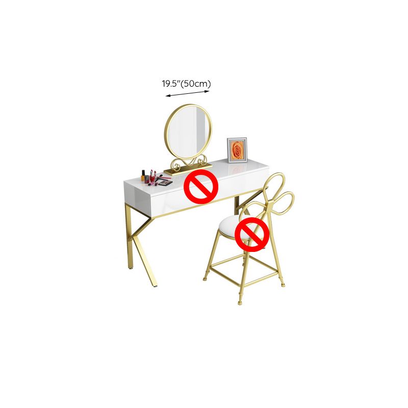 Glam Make-up Vanity 15.74" Wide Vanity Tables with 2 Storage Drawers