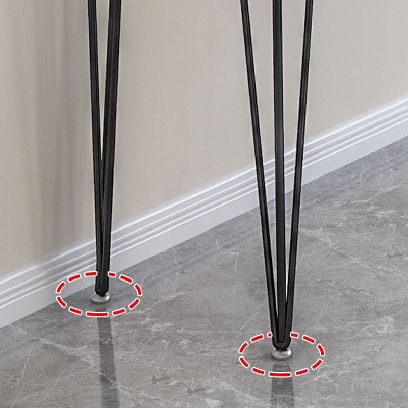 Modern Wood Rectangle Bar Table Metal Legs for Milk Tea Shop