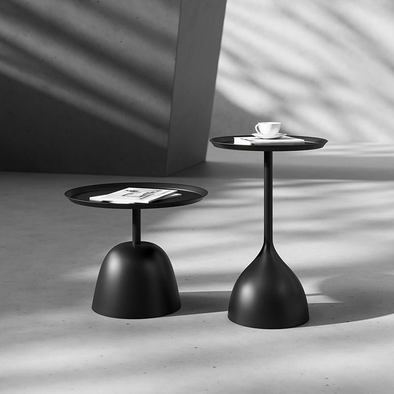 Medieval Modern Style Pedestal Base Design Circular Metal Table Side Table