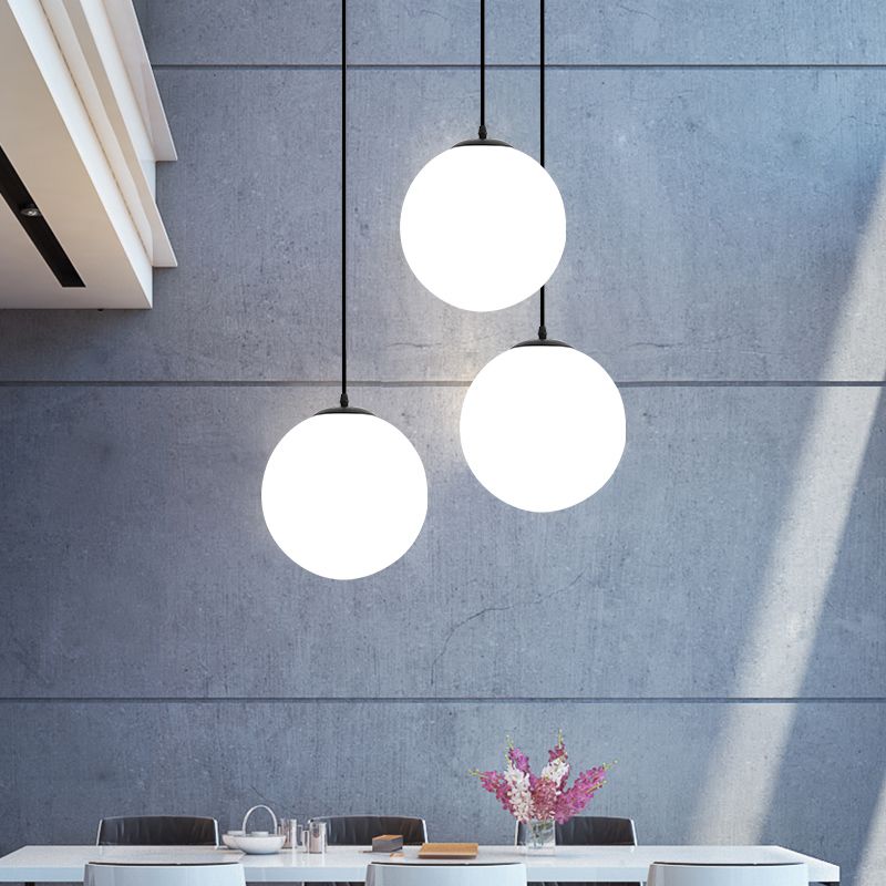 Moderner Stil Kugelform Pendelleuchte Glas 1 Licht anheizen Licht für Esszimmer