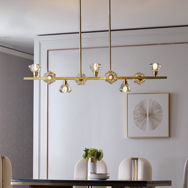 Torpedo Hanging Island Lights Ultra-Contemporary Crystal Chandelier Lighting Fixtures for Restaurant