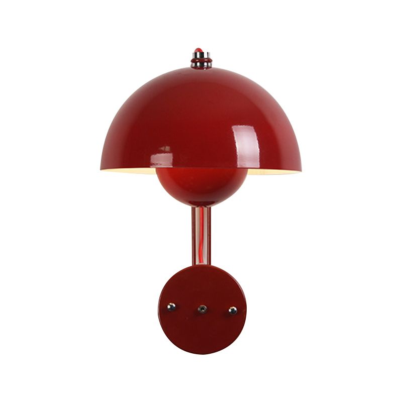 Macaron Wall Light 1-Light Wall Mount Lamp with Metal Shade for Bedroom