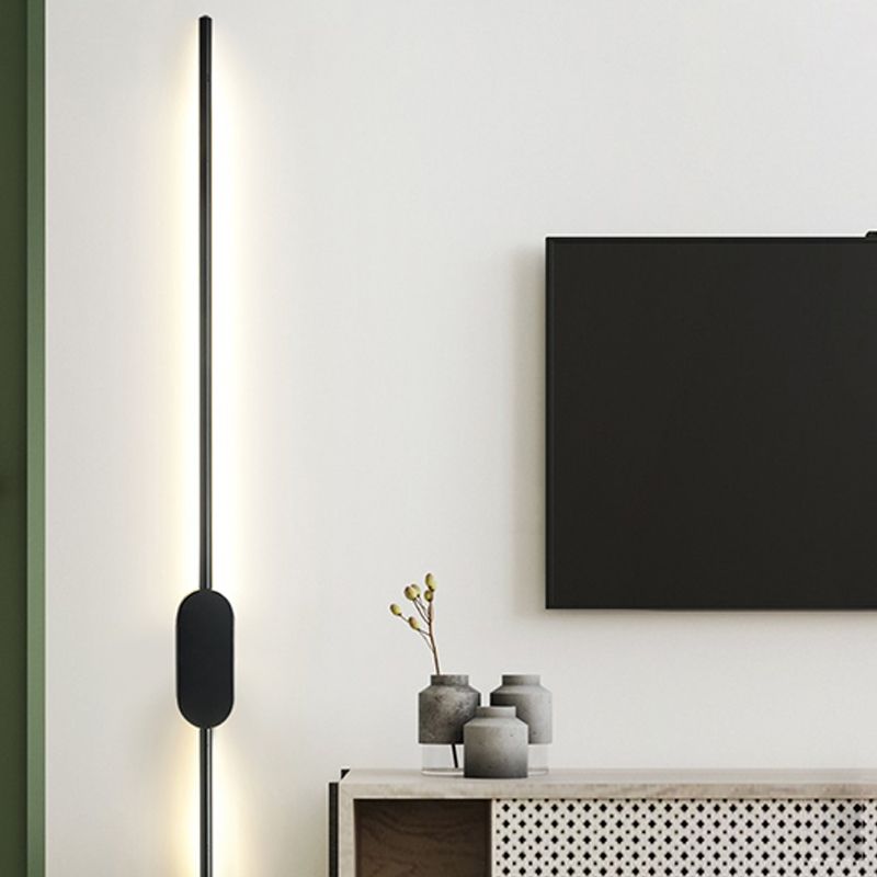 Modern Style Linear Shape Wall Sconce Metal Wall Lighting for Bedroom
