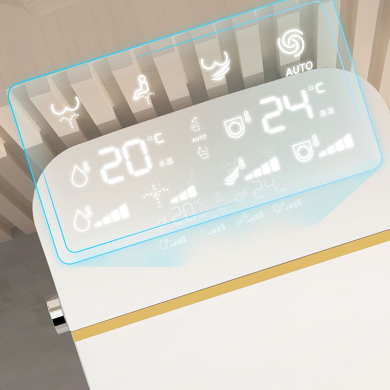 Minimalistic White Temperature Control Bidet Elongated Toilet Seat Bidet with Heated Seat