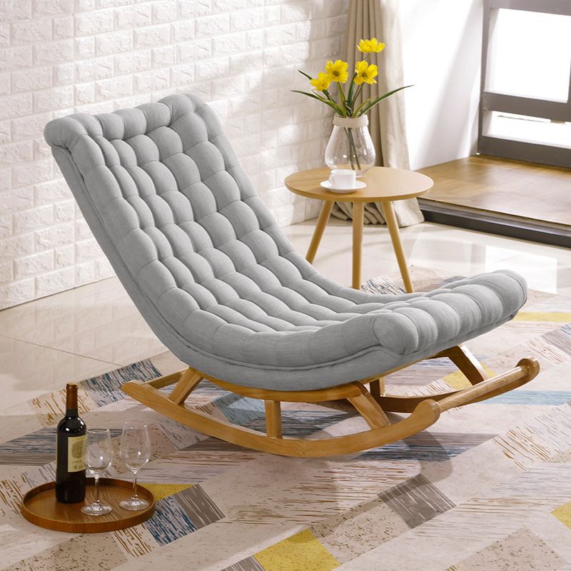 Contemporary Indoor Rocking Chair Nursery Sofa Rocking Chair with Ottoman