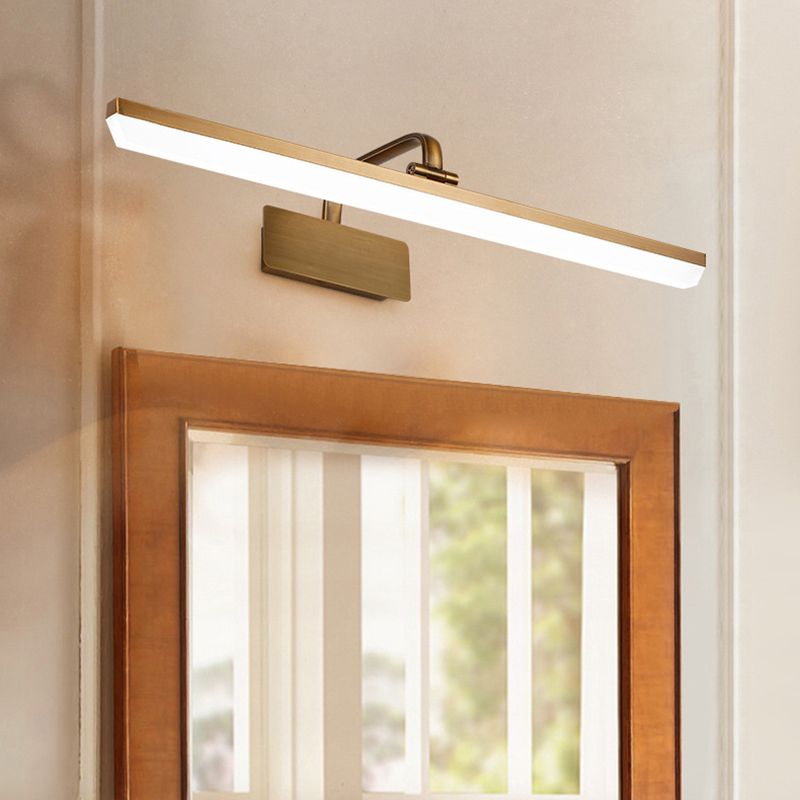 Vanité de salle de bain en métal à tête réglable Lumière moderne minimalisme LED LINDE LED Vanité acrylique