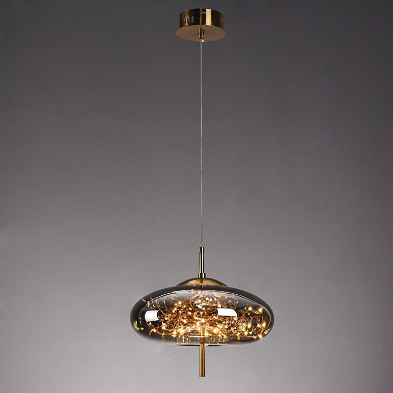 Contemporary Style Simple Pendant Light Fixtures with Glass Shade for Sitting Room Coffee Shop