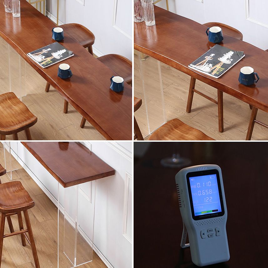 Modern Solid Wood Bar Table Set 1/4/7/9 Pieces Counter Table with Backless Stools