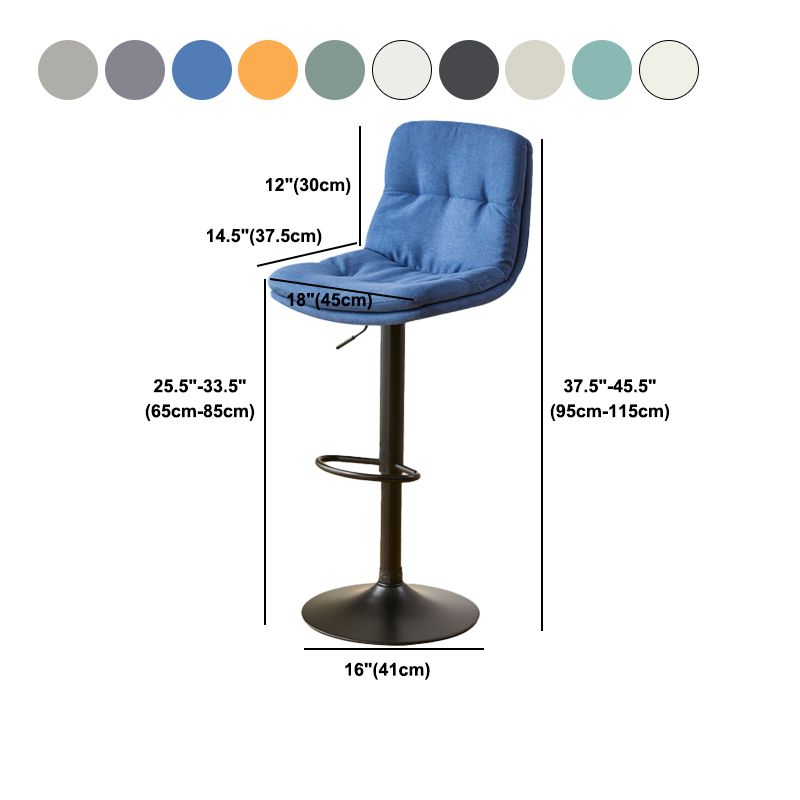 Bucket Adjustable Height Dining Stool Industrial Indoor Counter-height Stool with Swivel