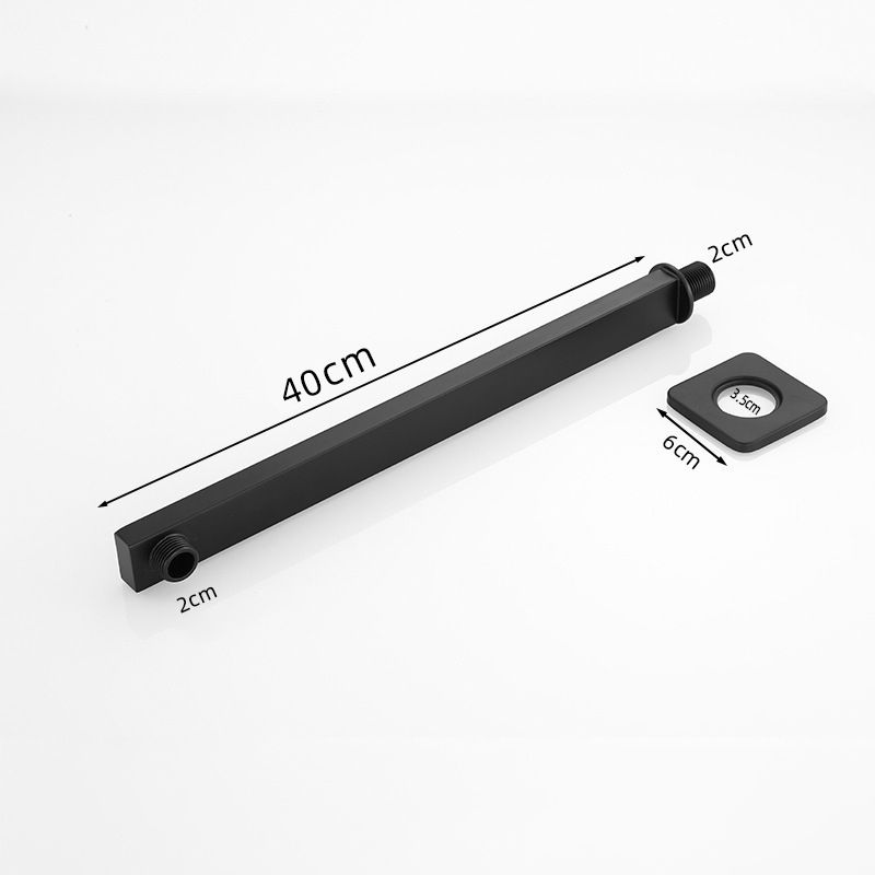 Square and Round Stainless Steel Fixed Shower Head Ceiling Mounted Shower Head in Black