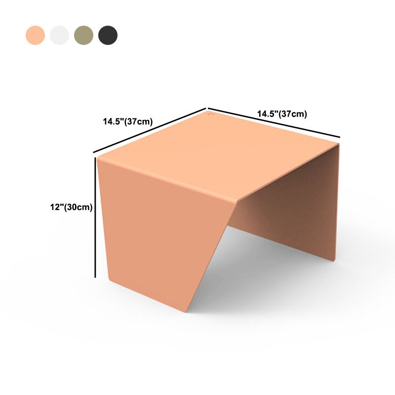 11.8-Inch Tall End Table Sled Metal Geometric Sofa Side Table