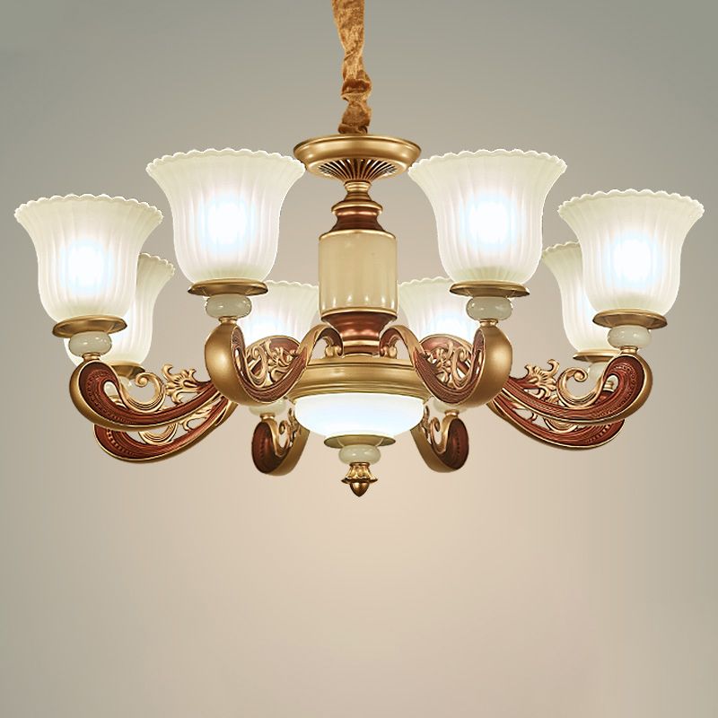 Geometry Shape Pendant Lights Modern Style Glass Chandelier Lights in Gold