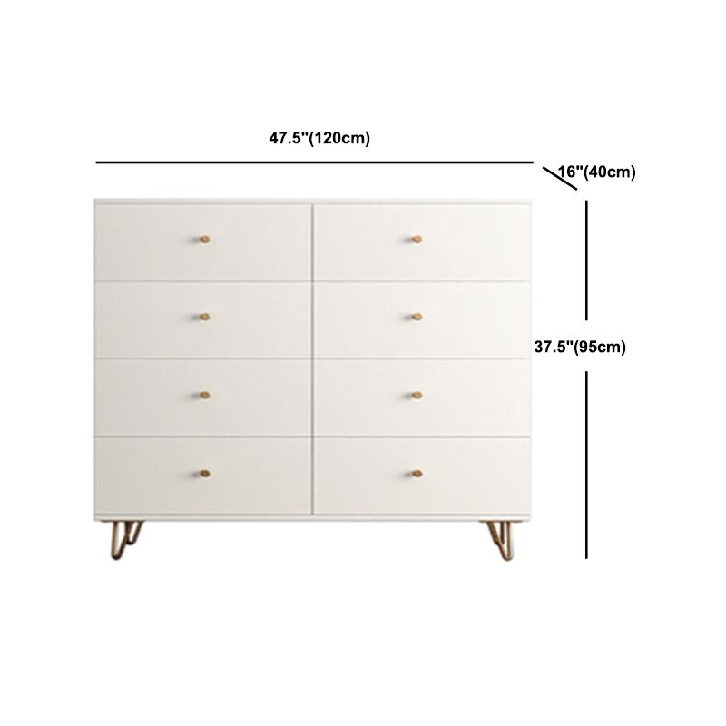 15.74" Wide Modern Accent Chest White Accent Cabinet with Drawers