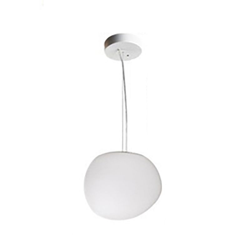 Nordique pavé pavé en verre blanc lampe à la suspension de la salle à manger 1