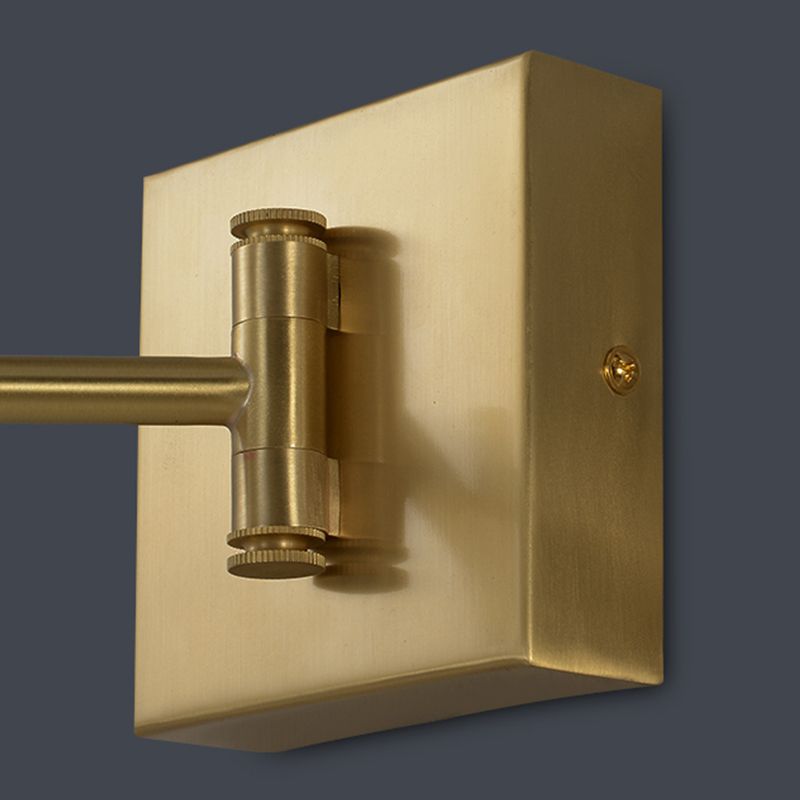 Linearer Schatten 1-Licht Wandleuchter postmoderner Spiegelwandbeleuchtung in Messing