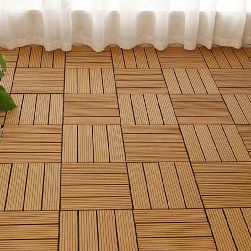 Square PVC Deck/Patio Flooring Tiles Interlocking Installation Outdoor Patio Tiles