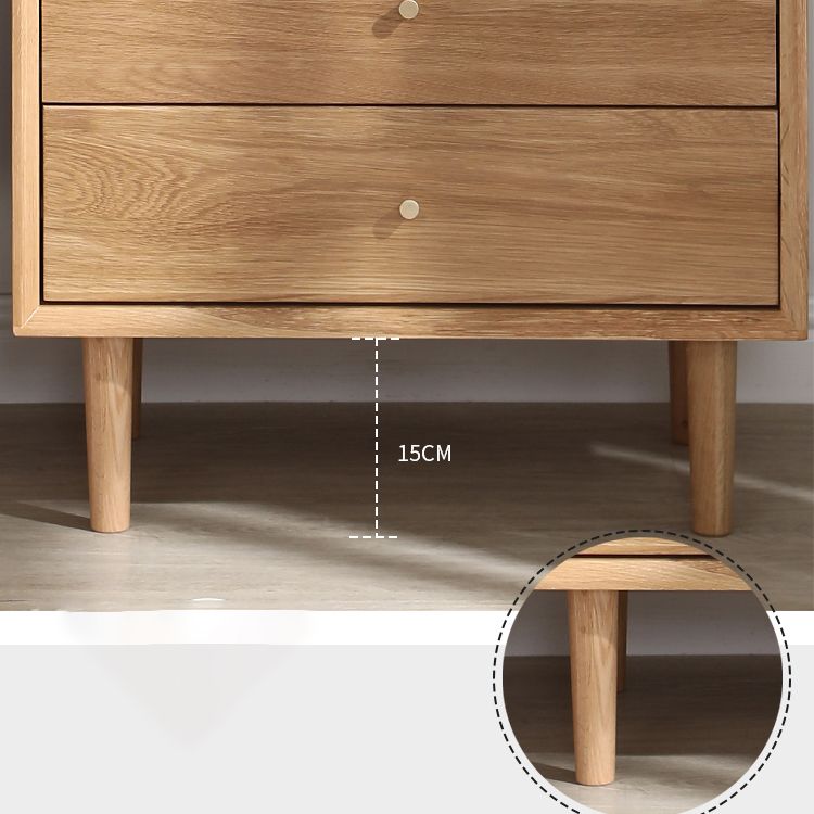 Oak Wood Dining Room Sideboard Cabinet Modern Buffet Server Cabinet with Drawers