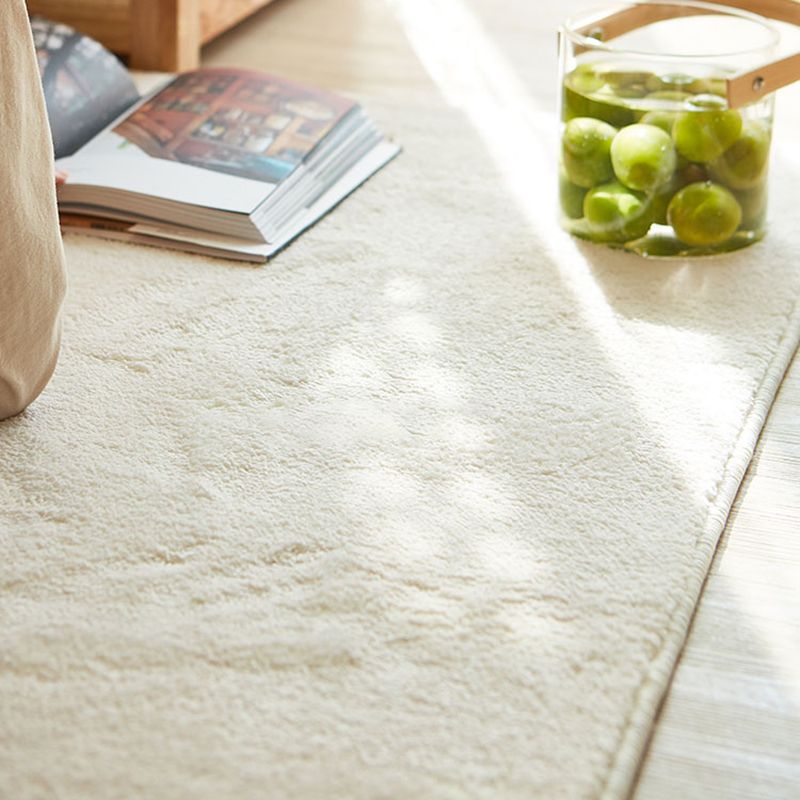 Yellow Modern Carpet Polyester Graphic Area Rug Non-Slip Backing for Living Room