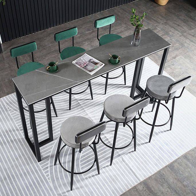 Indoor Round Counter Stool Industrial Upholstered Counter Height Stool