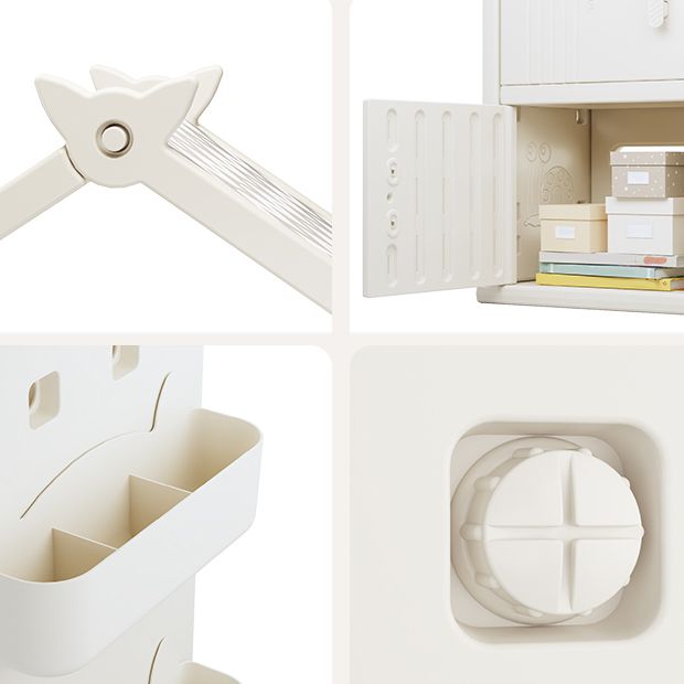 Modern Style Plastic Frame Wardrobe Freestanding Wardrobe with Shelves and Clothes Rail