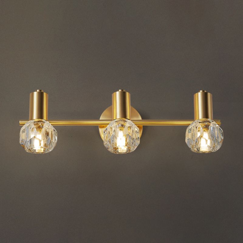 Globe Crystal Mur Murd Lights Modern Mur Mall Éclairage pour la salle de bain