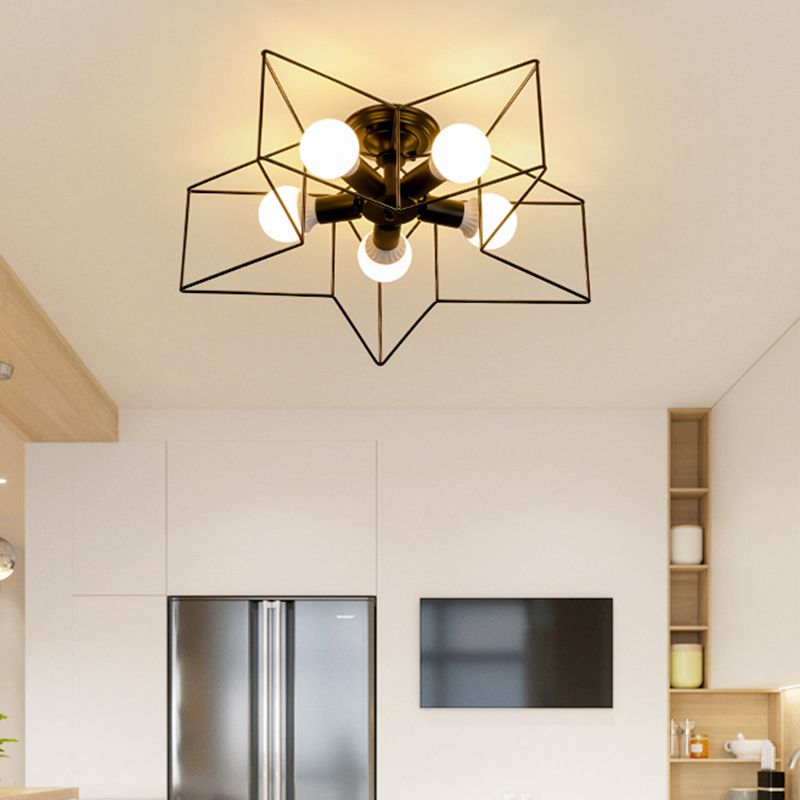 Estilo moderno de techo de techo de estilo estrella 5 luz de techo de luz para restaurante