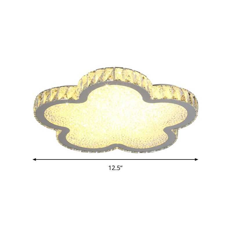 Lampada da soffitto moderna acrilico LED della camera da letto con cristallo trasparente racchiuso in luce calda/bianca/telecomando Stepless Dimming, 12.5 "/20.5 "/24.5" W