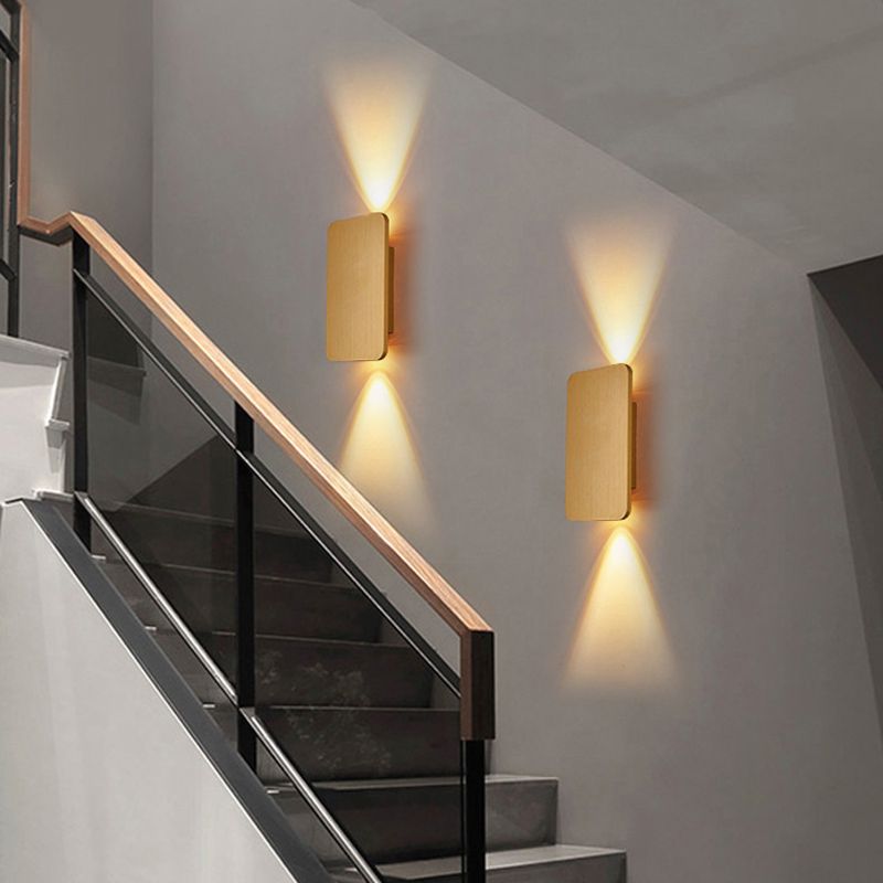 Metal Square Shape Wall Mount Lighting Modern 2-Lights Wall Mount Light Fixture