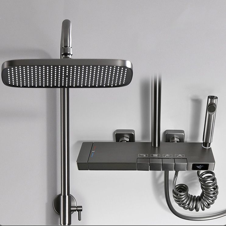 Modern Shower Trim Brass Thermostatic Wall Mounted Shower Head Combo