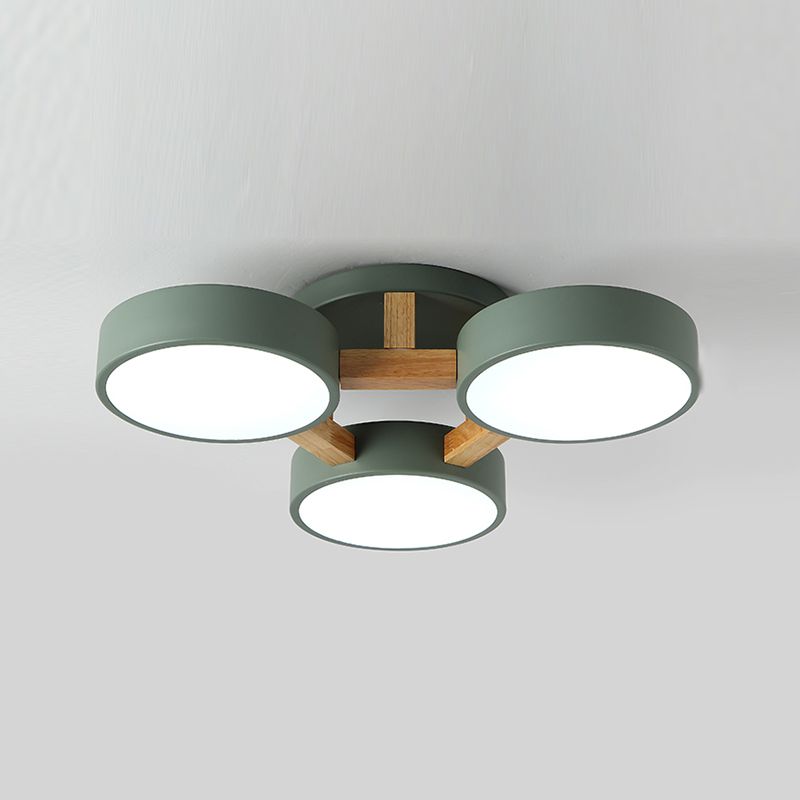 Plafonniers encastrés à LED multi-têtes, luminaire de plafond contemporain