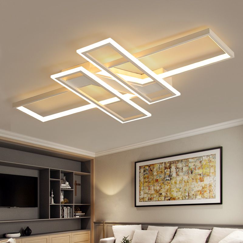 LED-frame plafondmontage licht moderne acryl woonkamer semi-inbouwlamp