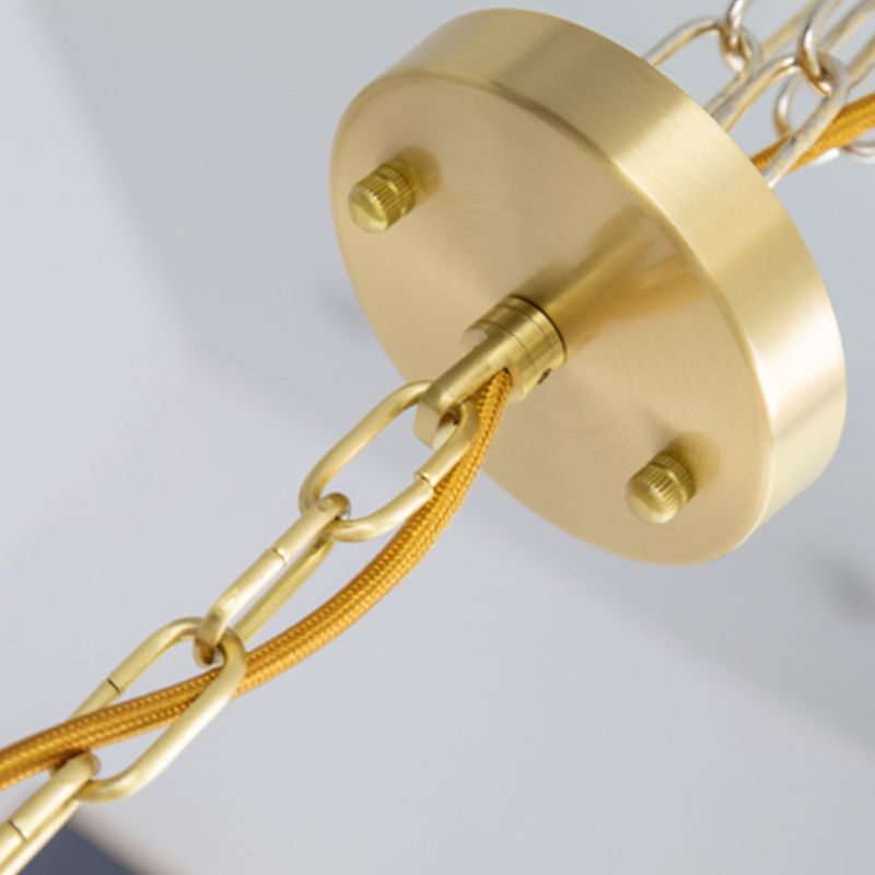 Livre de suspension effilée lustre en bois de noyer vintage avec ombre de tissu pour chambre à coucher