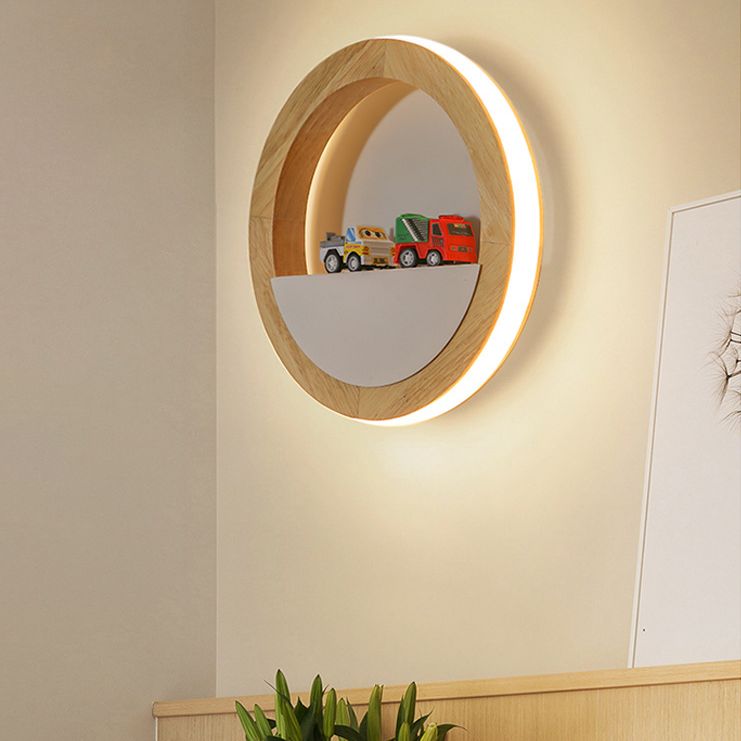 Lámpara de pared de madera de luz de pared de estilo minimalista nórdico