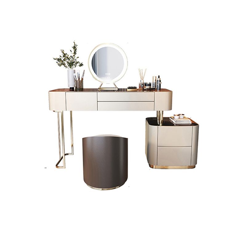 Glam Glass Vanity Desk Bedroom Vanity Dressing Table with Drawer