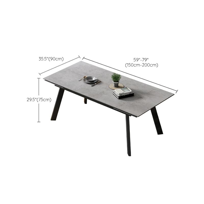 Rectangle Dining Table Modern Extendable Dining Table for Dining Room