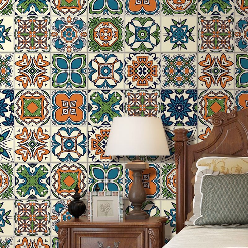 PVC Peel off Wallpaper Bohemian Petals Wall Art for Kitchen, 10' L x 12" W (1 Pc)