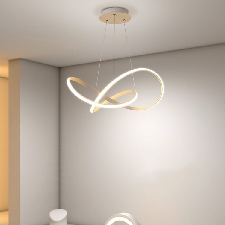 Modern Dining Room Lighting Twisting Suspended Lighting Fixture Acrylic