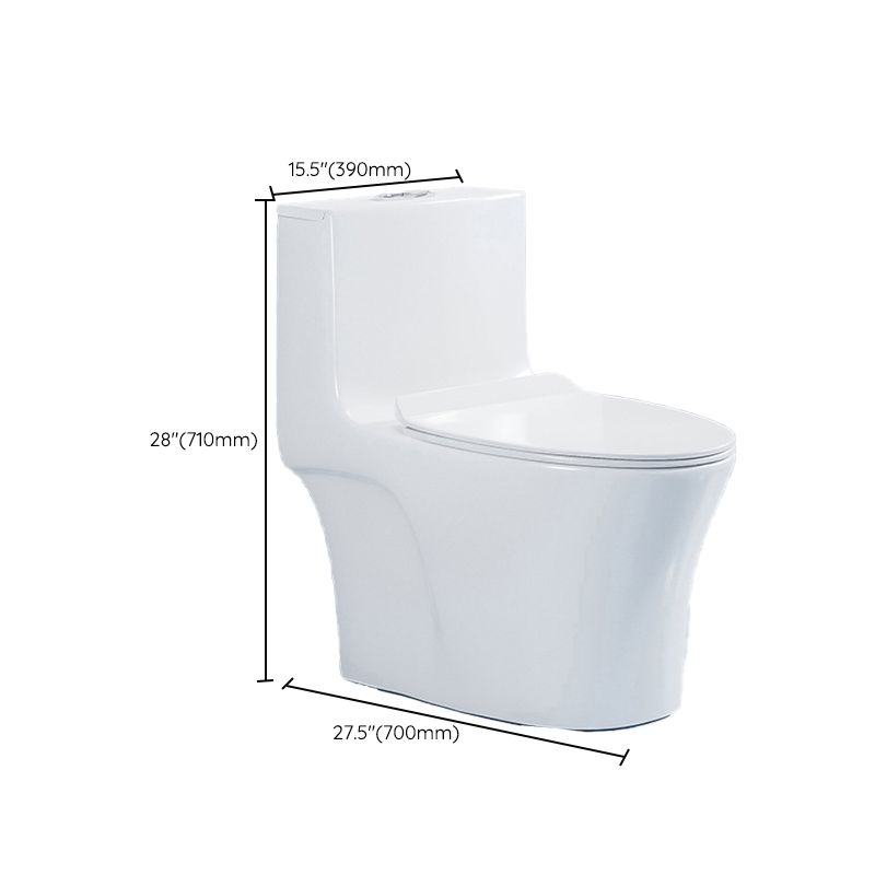 Traditional Floor Mounted Flush Toilet One Piece Toilet Siphon Jet Toilet