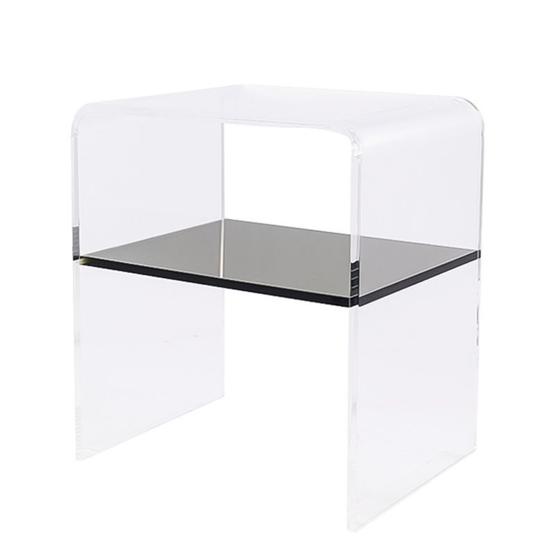 12" Wide Glam Corner Table Acrylic Storage Accent Side Table