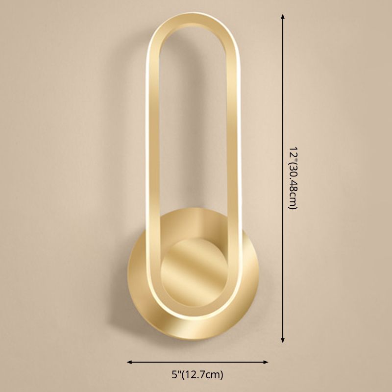 Modern Creative LED Rotatable Wall Lamp Wrought Iron Oblong Wall Sconce with Silicone Shade