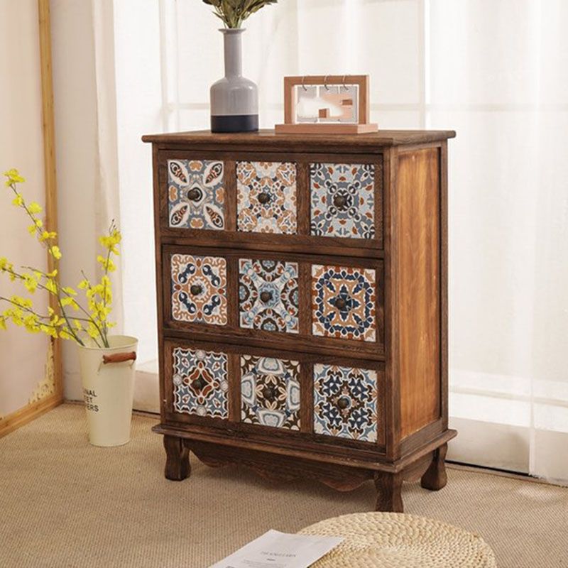 Coastal Storage Chest Solid Wood Dresser , 11.7/14.04 Inch Width