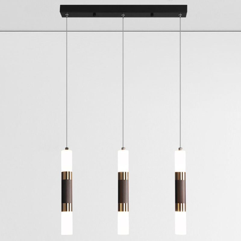 Cylindrical Shape Metal Hanging Lights Modern Style Hanging Light Fixtures