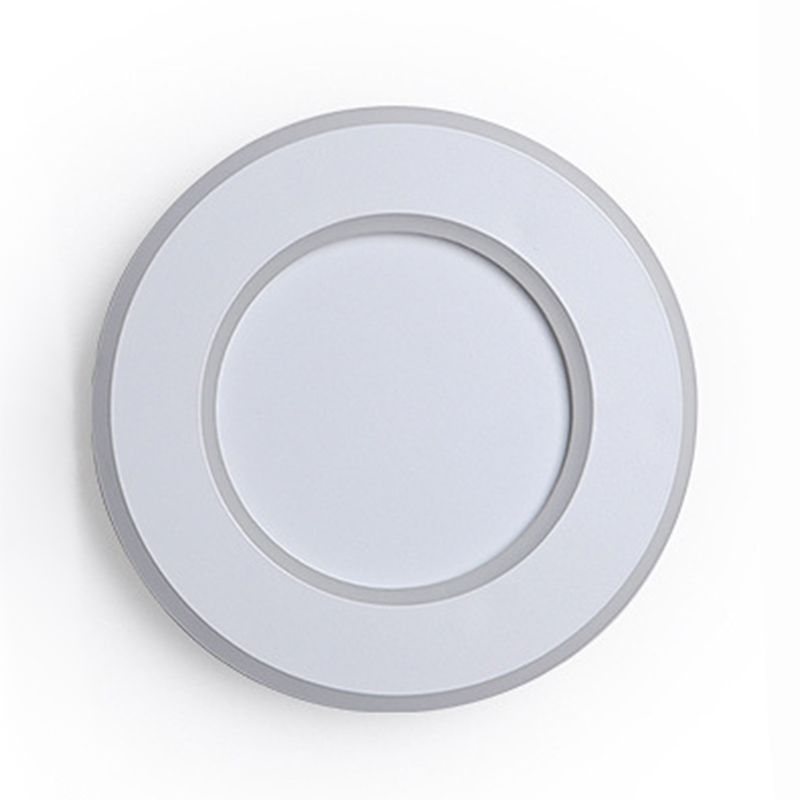 Round Wall Mount Light Simple LED Wall Sconce Light with Acrylic Shade for Bedroom
