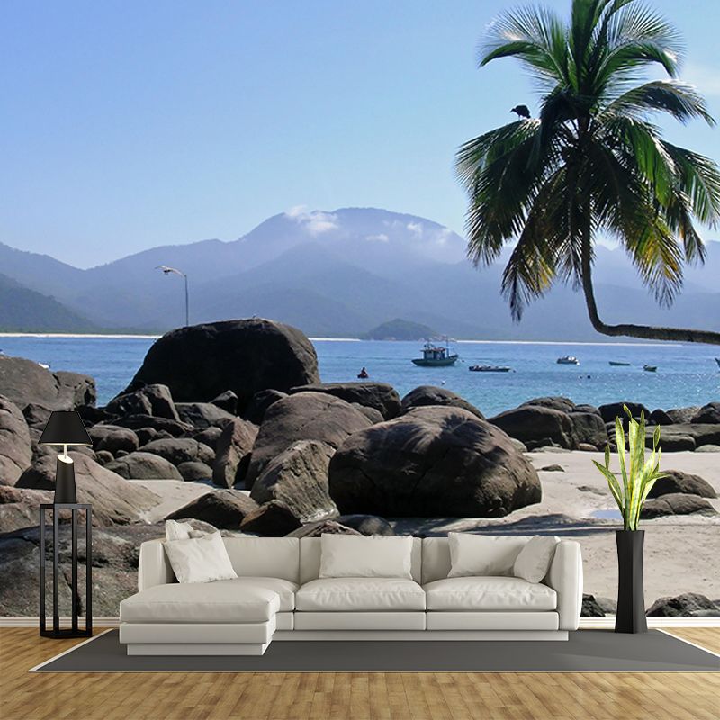Modern Style Mural Wallpaper Tropical Landscape Environment Friendly Bedroom Wall Mural