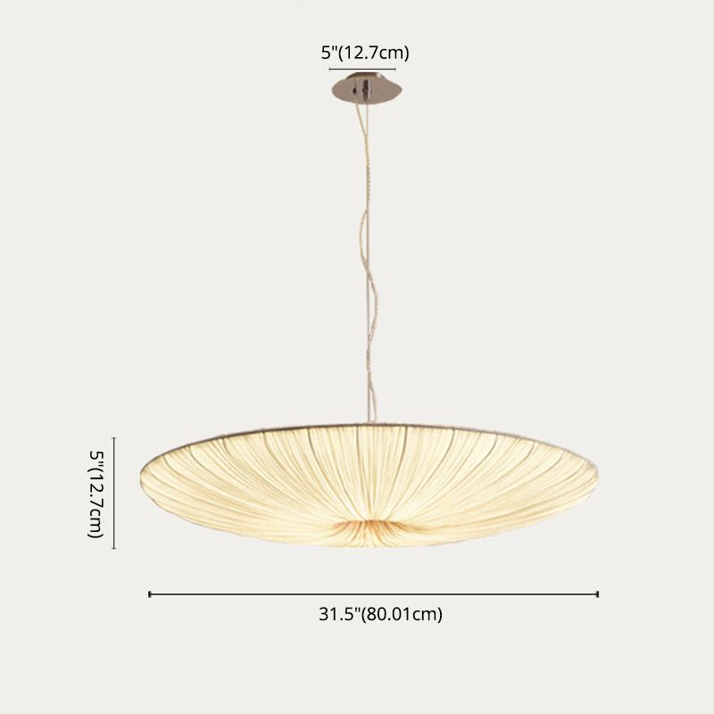 Zijderonde Suspensie Verlichtingsarmatuur Modern beige hangend licht voor woonkamer