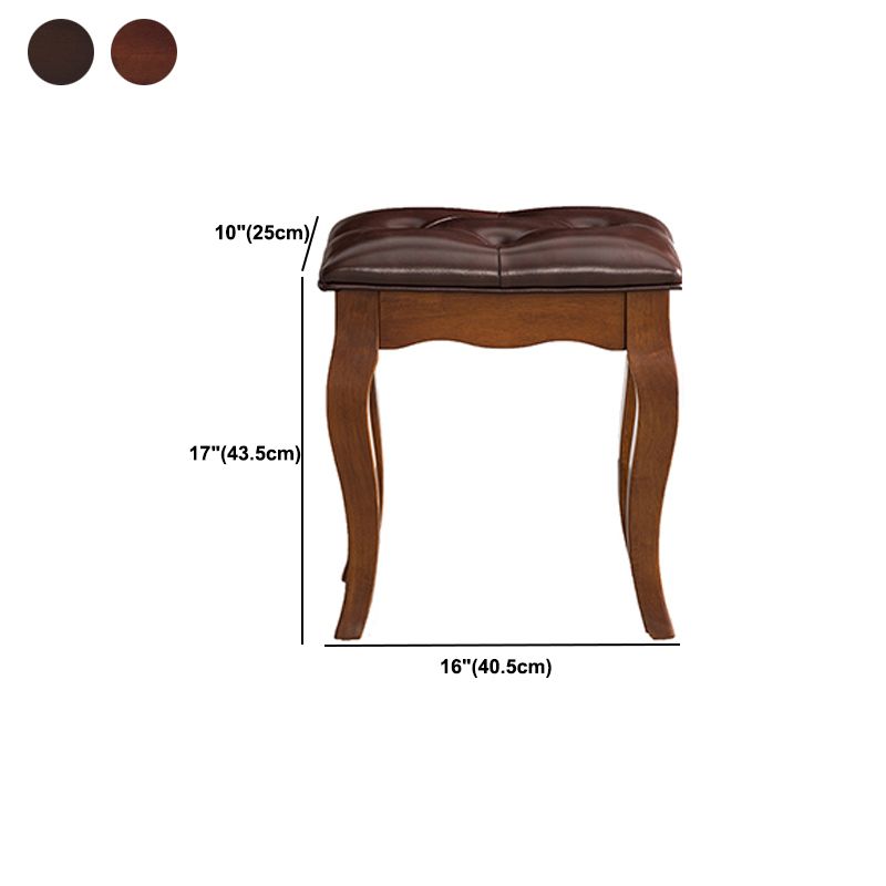 Traditions Rubberwood Vanity Set with Mirror 18.11" Wide Brown Vanity