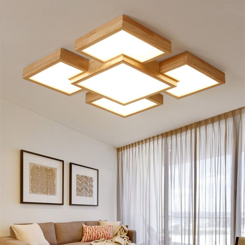 Lámparas de techo empalmadas modernas con montaje empotrado para sala de estar