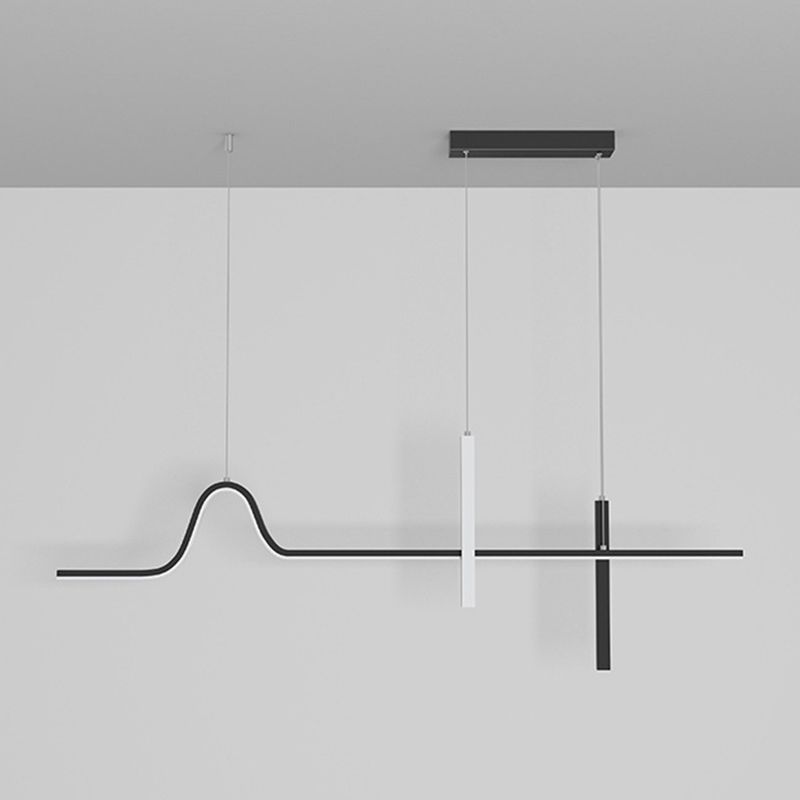 Modern White/Black Kitchen Island Lighting LED Ceiling Light for Dining Room